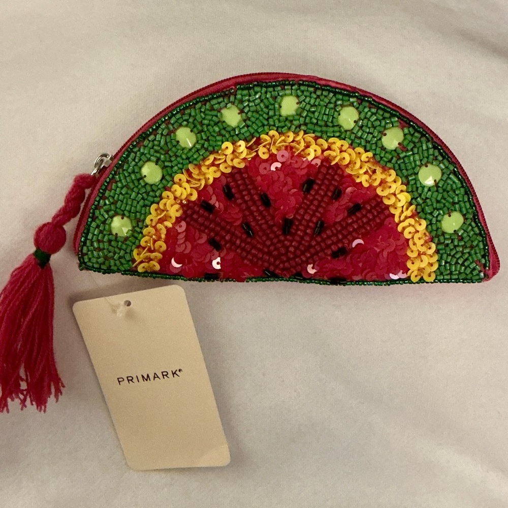 Primark Vibrant Watermelon Beaded Coin Purse